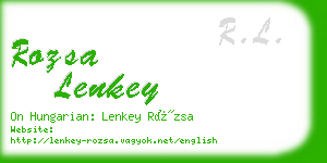 rozsa lenkey business card